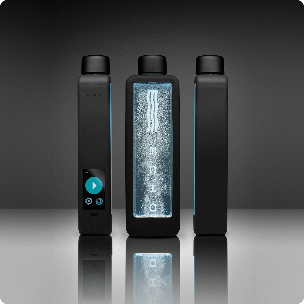 ECHO Flask hydrogen water bottle with intelligent tracking and 8 ppm molecular hydrogen delivery
