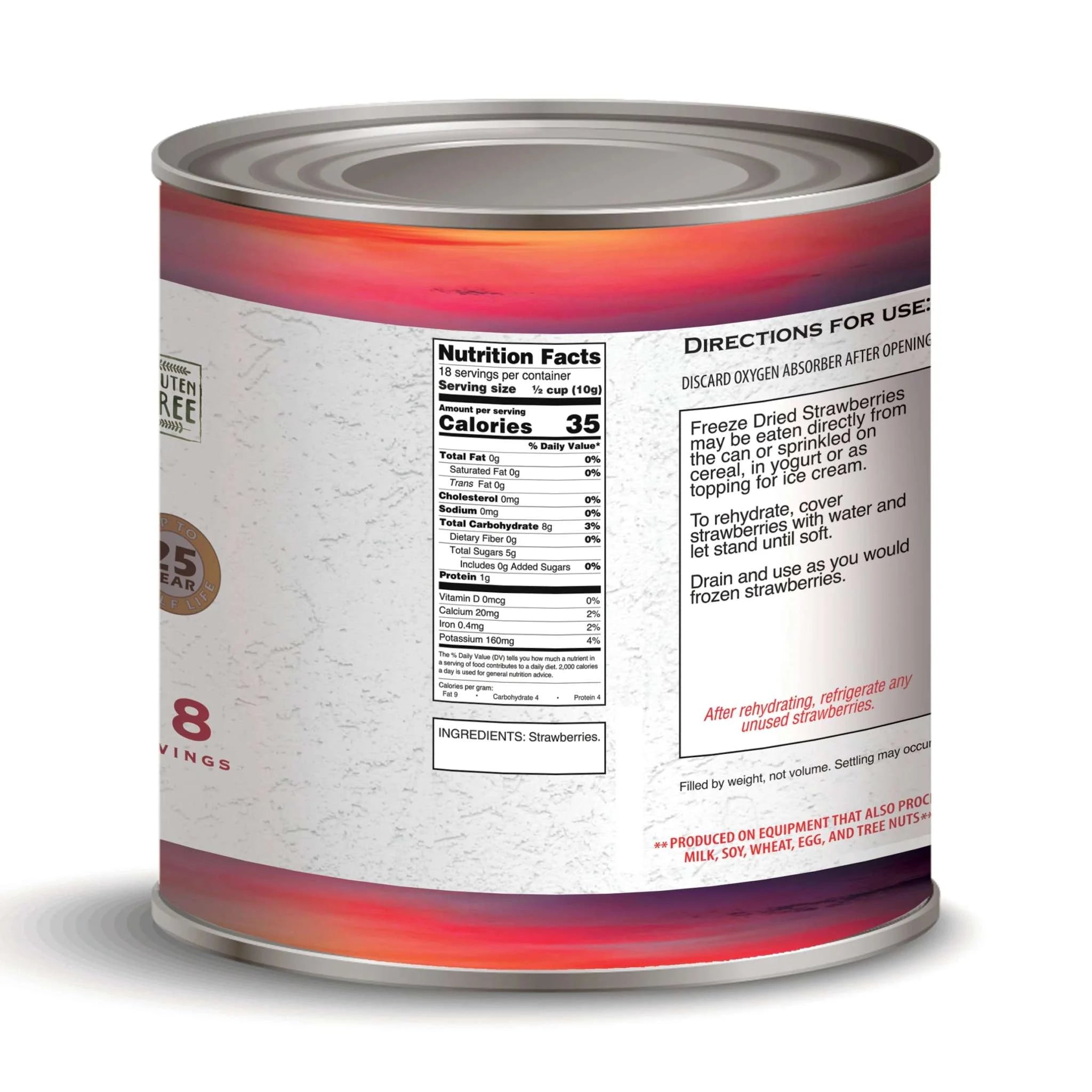 Freeze-Dried Strawberries, #10 Can