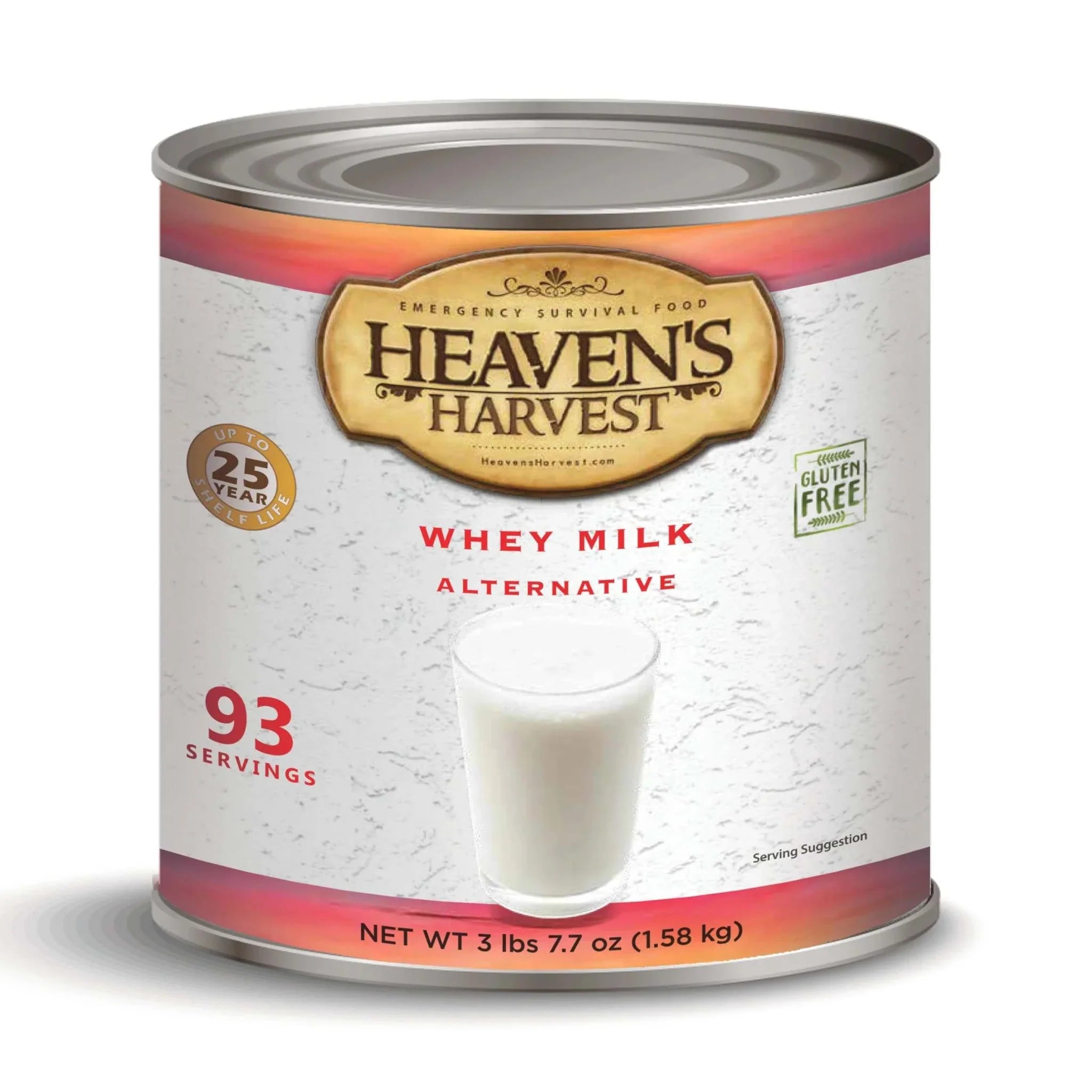 Can of freeze-dried whey milk alternative with preparation instructions and serving suggestions