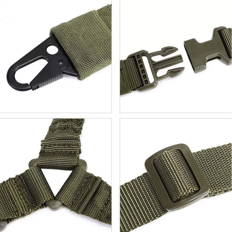 Heavy Duty Tactical Single Point Rifle Sling with QD Buckle
