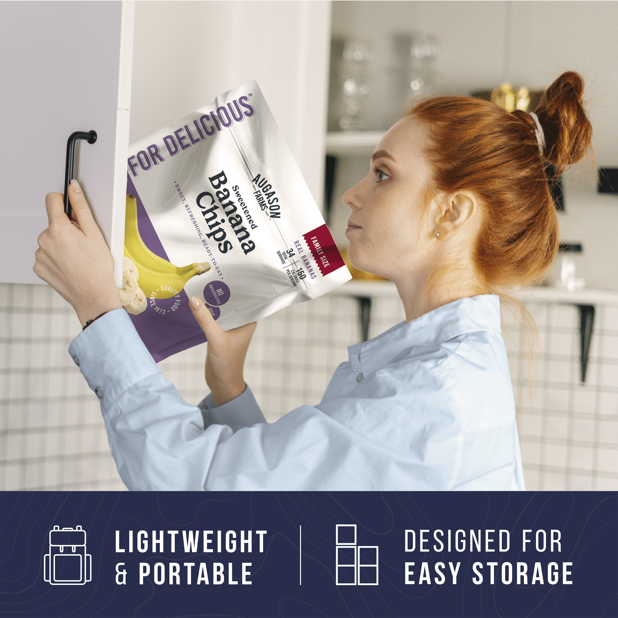 Banana Chips Family Size Pouch, 34 Servings