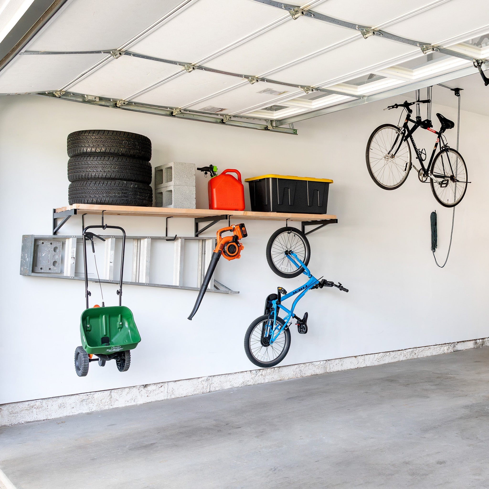 2' x 8' DIY Wall Shelf Brackets | Heavy Duty Garage Wall Shelf