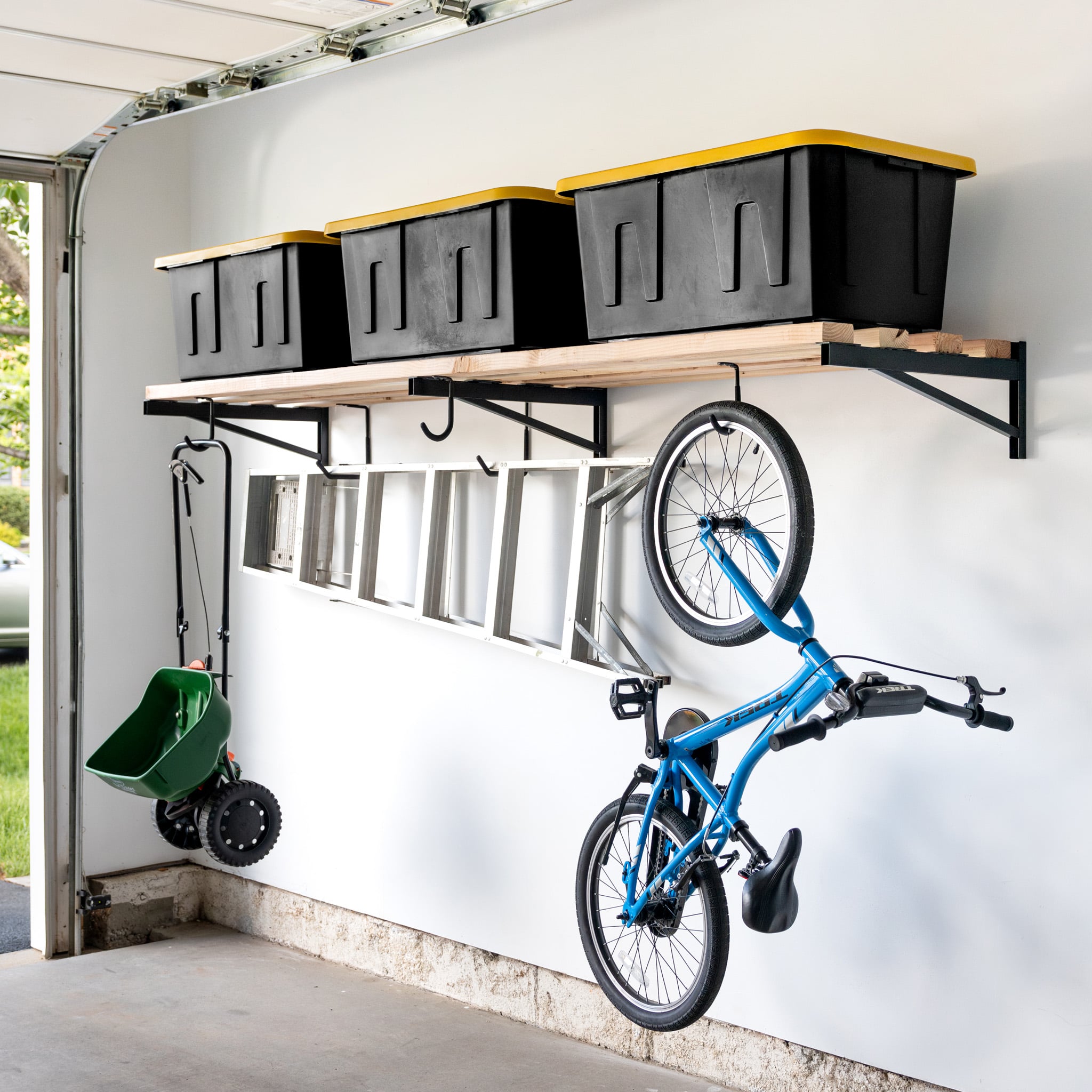 2' x 8' DIY Wall Shelf Brackets | Heavy Duty Garage Wall Shelf