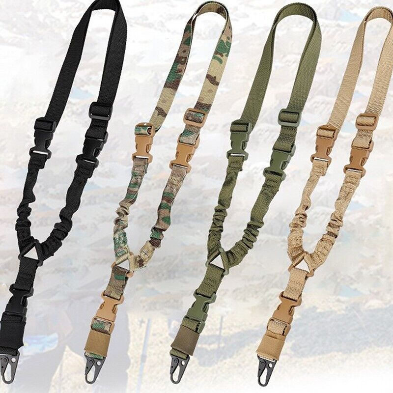 Heavy Duty Tactical Single Point Rifle Sling with QD Buckle