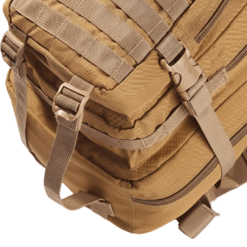 General Purpose First Aid Backpack with 70 professional items for burns, airway, fractures, and emergency care in a weather-resistant MOLLE pack.