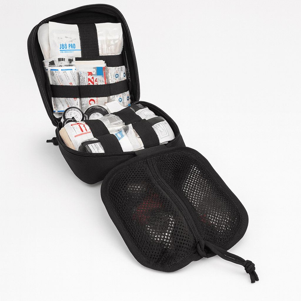 General Purpose First Aid Kit by Med Pro with 79-piece trauma supplies in MOLLE pouch including CAT tourniquets and HyFin chest seals