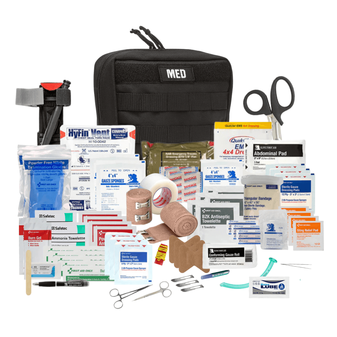 General Purpose First Aid Kit Med Pro 79-piece trauma and first aid kit in compact MOLLE pouch