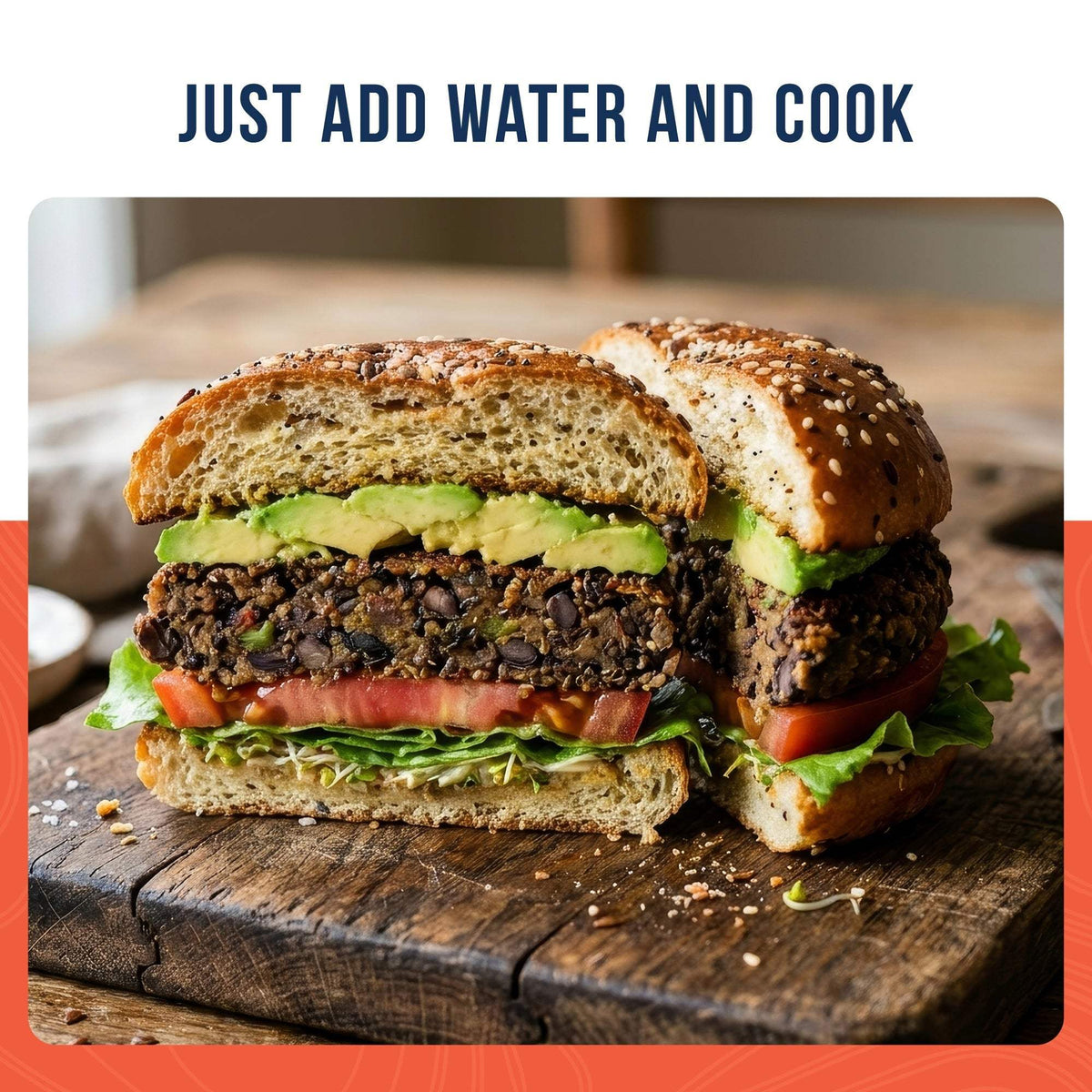 Gluten Free Black Bean Burger Mix Pouch, 9 Servings