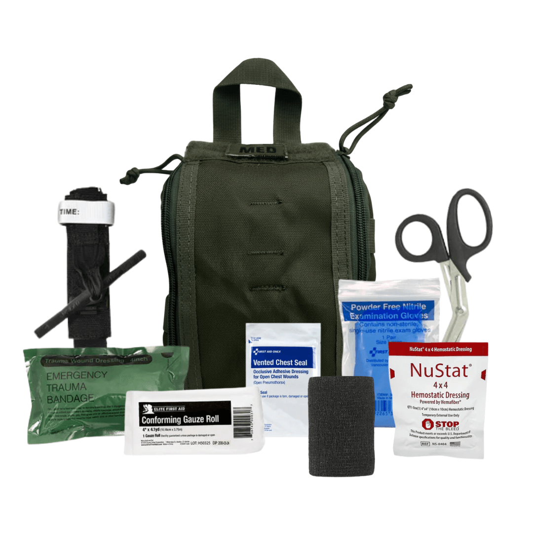 Patrol Trauma Kit with rapid access bleeding control tools for emergency response