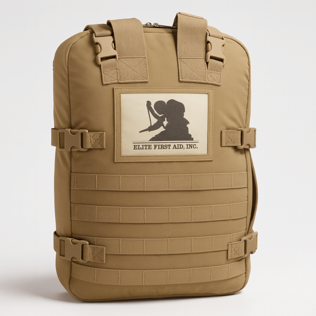 STOMP Medical Backpack fully stocked with 300+ professional-grade medical supplies in a MOLLE-compatible tactical design