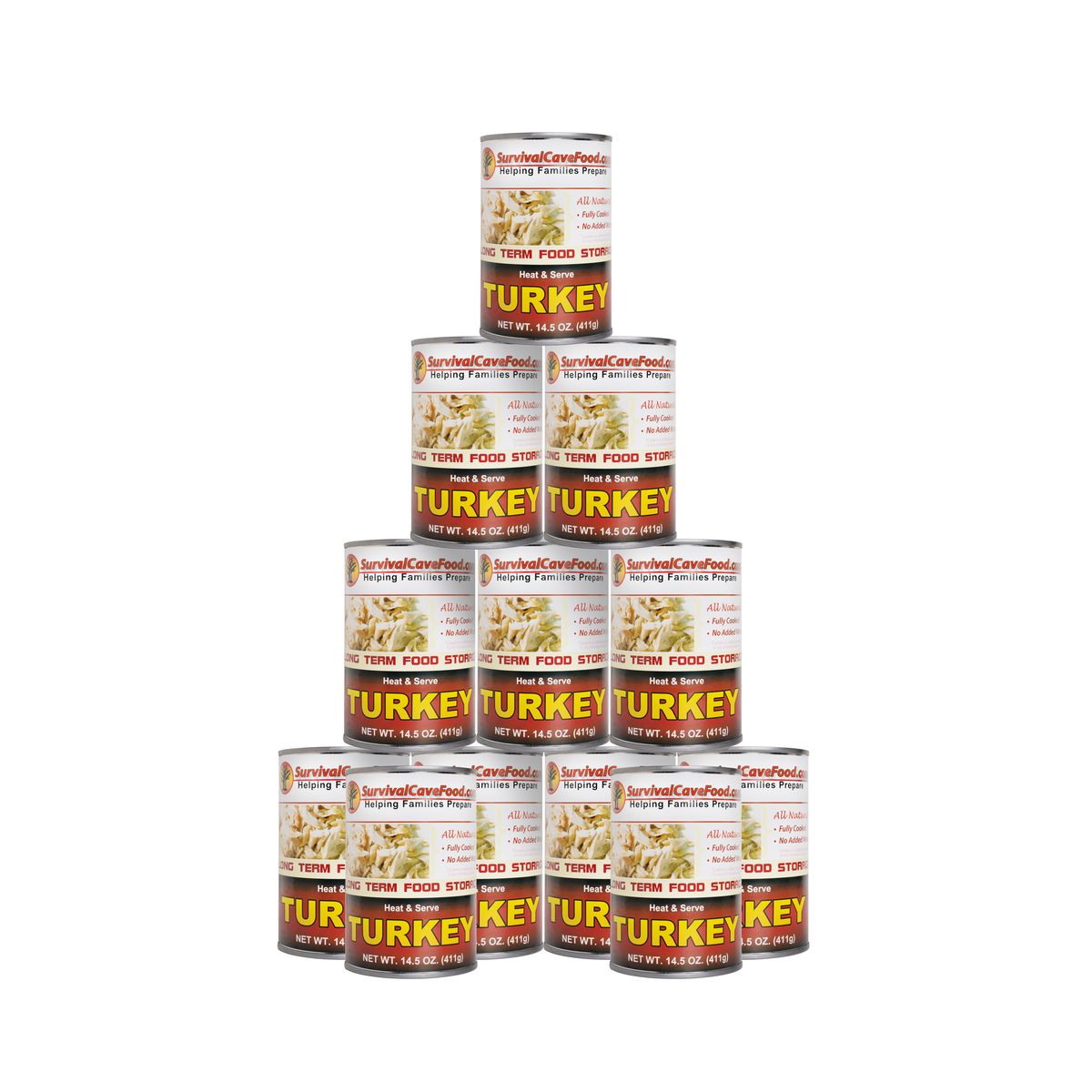 Survival Cave Turkey 12 – 14.5 oz Cans – Ready to Eat Canned Meat