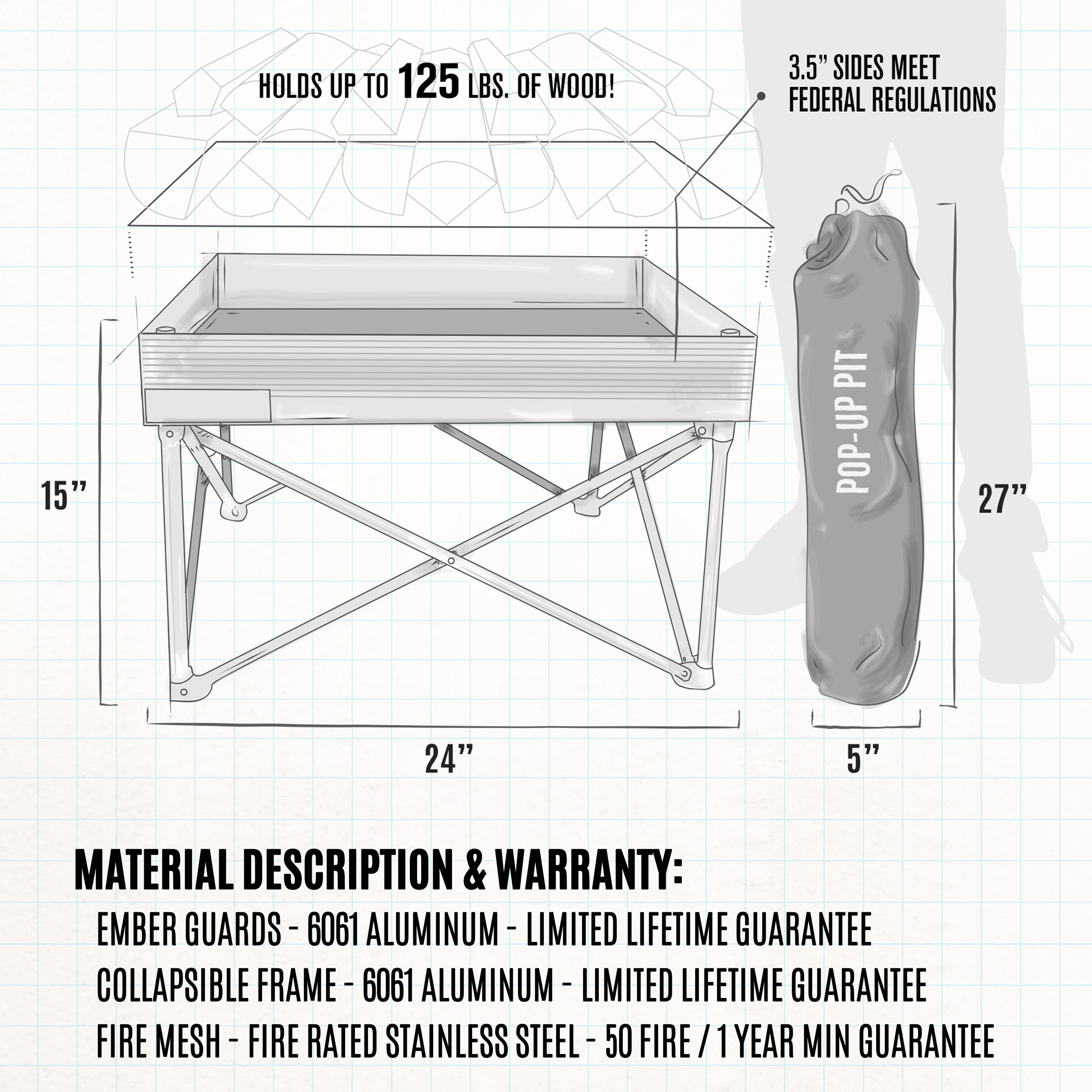 Pop-Up Fire Pit Base Kit