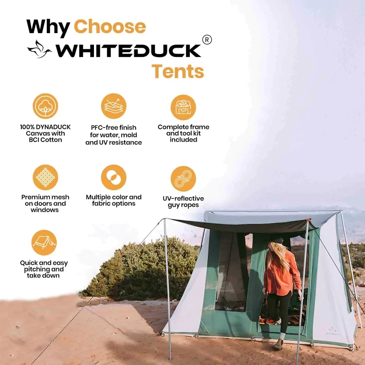 USED - 10'x10' Prota Canvas Tent, Deluxe